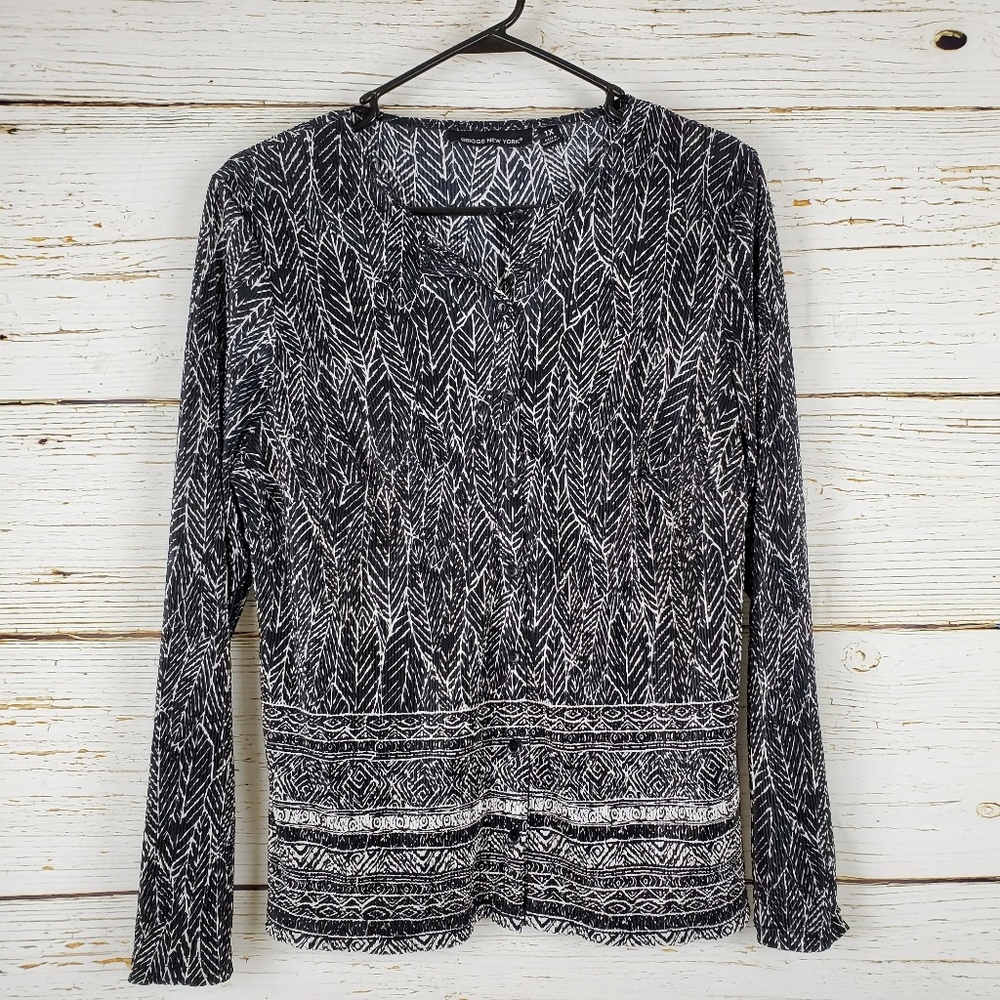 Briggs New York Print Blouse  Size 16